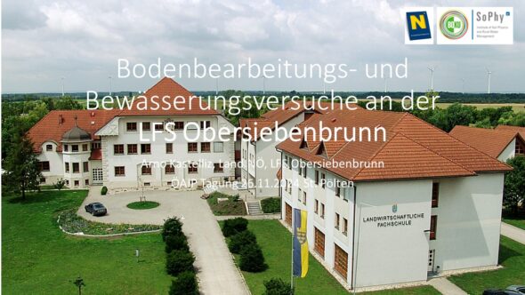 Bodenbearbeitungs und Bewässerungsversuche