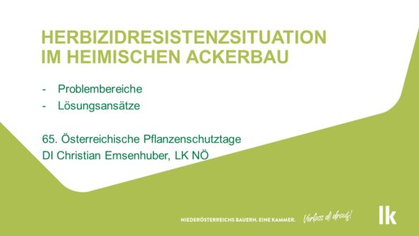 Herbizitresistenzsituation im heimischen Ackerbau