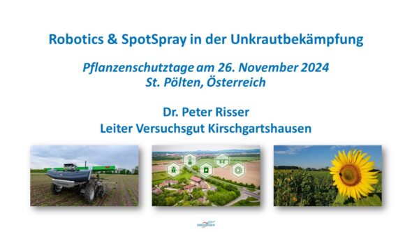 Robotics & SpotSprayin der Unkrautbekämpfung